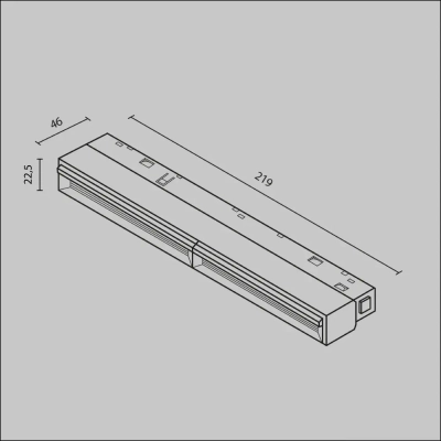 Трековый светильник Парете / Parete Exility 3000K 12Вт 120°, TR106-2-12W3K-B. TM Maytoni
