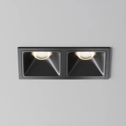 Встраиваемый светильник Альфа / Alfa LED 20 Вт 4000 К 50°, DL043-02-10W4K-SQ-B-1. TM Maytoni