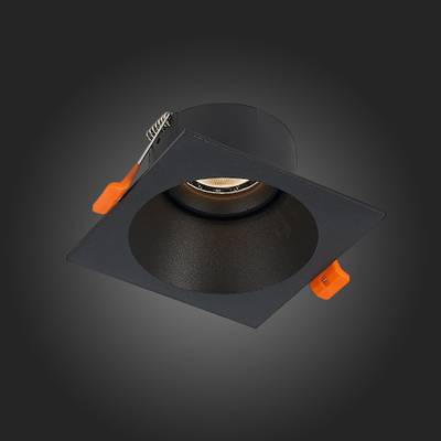 ST207.418.01 Св-к встр. Мат. черный GU10 1*50W  L103xW103xH52 220V Без ламп