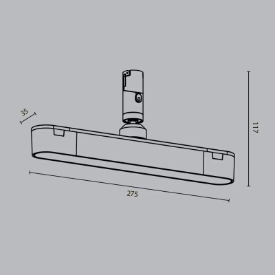 Трековый светильник Базис поворотный / Basis Rot Flexity 3000К 10Вт 100°, TR202-1-10W3K-B. TM Maytoni