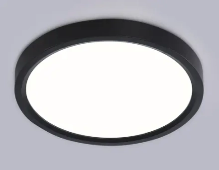 Светильник светодиодный ультратонкий FZ1902 BK черный IP54 13W 3000K-6500K CCT-переключатель D230*25 (Без ПДУ)