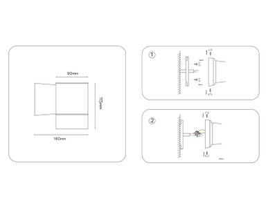 Светильник уличный настенный архитектурный ST3302 BK черный IP54 GX53 max 15W 115*90*140
