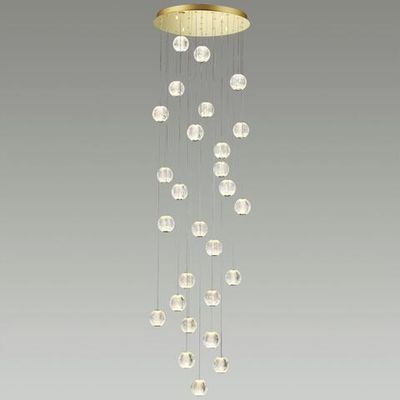 5008/120L L-VISION ODL23 585 золотой/прозрачный/металл/акрил Люстра каскадная LED 120W 4000K 6600Лм CRYSTAL