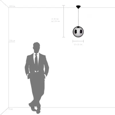 801010 Люстра SFERETTA LED 1х3W 145LM КОФЕЙНЫЙ/ПРОЗРАЧНЫЙ 3000K Lightstar