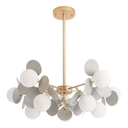 Люстра на штанге Arte Lamp PEACOCK A1369SP-10GY, 10хG9