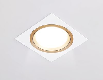 Светильник встраиваемый поворотный точечный TN51916 WH/GD белый/золото GX53 max 12W 115*115*23