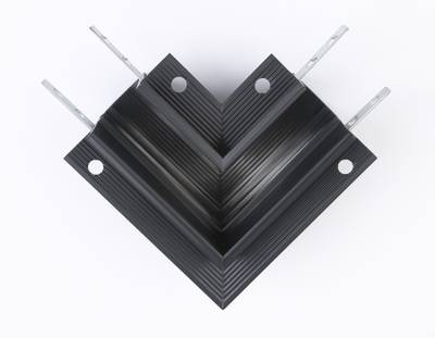 Коннектор угловой для встраиваемого шинопровода Magnetic GL3354 BK черный 85*85*H46.8