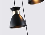 Светильник подвесной TR8470/3 BK/FGD черный/золото E27/3 max 60W D340*1000
