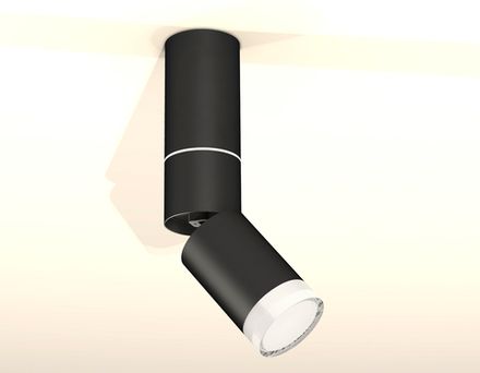 Комплект накладного поворотного светильника с акрилом XM6313105 SBK/FR/CL черный песок/белый матовый/прозрачный MR16 GU5.3 (C6323, A2060, A2221, C6313, N6241)