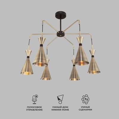 Люстра с металлическими плафонами 316/6