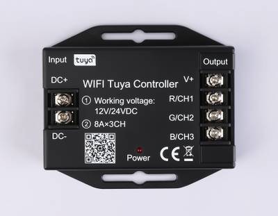 Контроллер WIFI Tuya для светодиодных лент RGB c радио пультом 2.4G 24A 12V 288W/ 24V 576W GS11551 (CR2025)