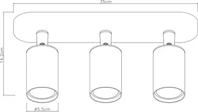 Спот Arte Lamp AQUARIUS A3226PL-3WH, 3хGU10