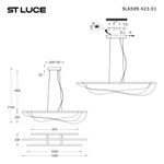 SL6509.423.01 Светильник подвесной ST-Luce Черный/Прозрачный LED 1*60W 4000K