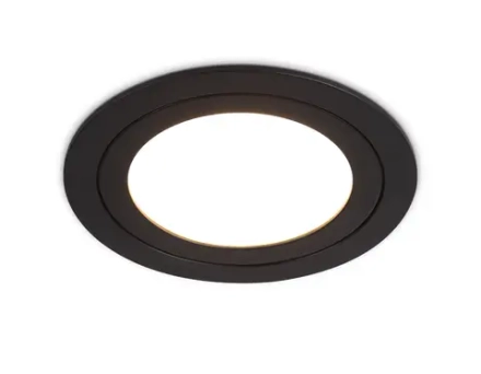 Светильник встраиваемый TN6604 BK черный IP44 GX53 max 15W D110*23
