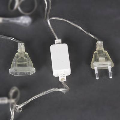 A-503 гирлянда светодиодная, прозрачный провод длиной 3,2м, 20 насадок капля