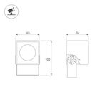 Светильник ALT-BLOCK-S65x65-5W Day4000 (GR, 36 deg, 230V) (Arlight, IP66 Металл, 3 года)