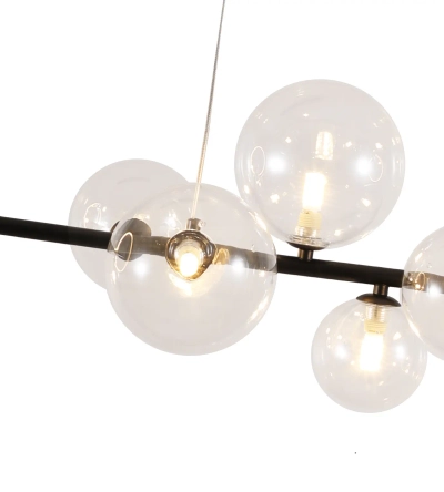 07608-10A,19 Люстра Иона черный w120*28 h30-200 G9 10*5W+ Led 17W (4000K) (Led) (лампами не комплектуется)