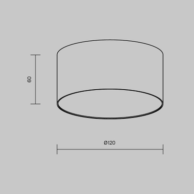 Потолочный светильник Зон / Zon 12 Вт 2700 К 120°, C032CL-12W2.7K-RD-B. TM Maytoni