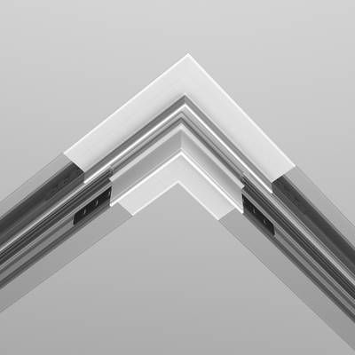 Коннектор угловой Exility встраиваемый под ГКЛ 12,5мм, белый, TRA034CL-42.12W. TM Maytoni