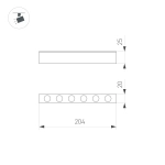 Светильник MAG-DOTS-25-L200-6W Warm3000 (WH, 30 deg, 24V) (Arlight, IP20 Металл, 5 лет)