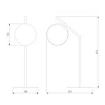 Настольная лампа со стеклянным плафоном 01082/1 хром, E27х1