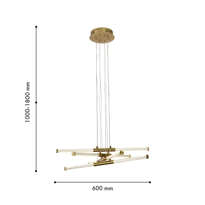 Подвесная люстра Vigas 4469-4P, LED*32W, 4060LM, 4000K. ТМ F-Promo