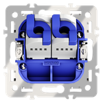 VLS0602M Механизм розетки компьютерной двойной RJ45+RJ45 кат.6, S70. (ТМ Maytoni)