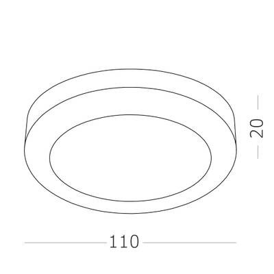 ST104.502.06 Светильник потолочный Белый LED 1*6W 3000K 468Lm Ra&gt;80 120° IP20 D110xH20 170-240V
