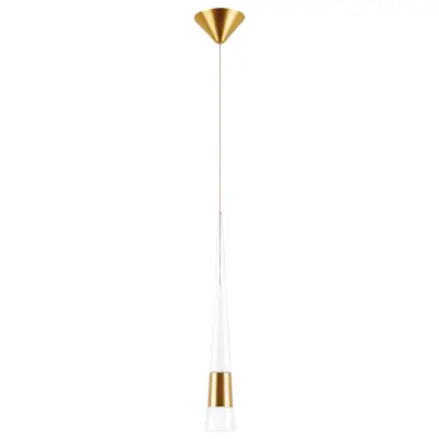 757013 Люстра CONE LED 5W 280LM ЗОЛОТО/БЕЛЫЙ/ПРОЗРАЧНЫЙ 3000K Lightstar