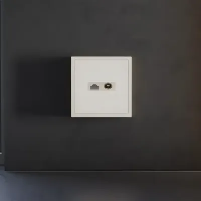 VLS002713 Накладка для розетки TV+RJ45 кат. 6, S70 (хлопок). (ТМ Maytoni)