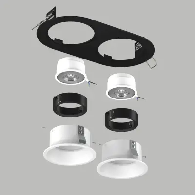 D6570606BMOD Светильник DOMINO ROUND  под LED модуль/лампу МR16 (214657+214606+214606+214007+214007)