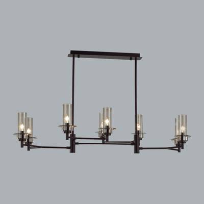 6555/8C CLASSI LN25 черный/дымчатый/металл/стекло Люстра потолочная E14 8*40W 220V MADONNA