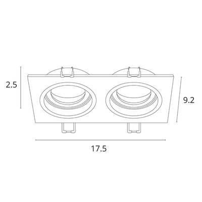 Точечный встраиваемый светильник Arte Lamp TARF A2178PL-2BK, 2хGU10