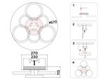 Светильник светодиодный потолочный FA3844/3+3 WH белый 102W 3000K-6400K+RGB D670*115 (ПДУ РАДИО 2.4G)