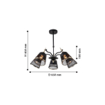 Потолочная люстра Eget 2197-5U, 5*E14*40W. ТМ F-Promo