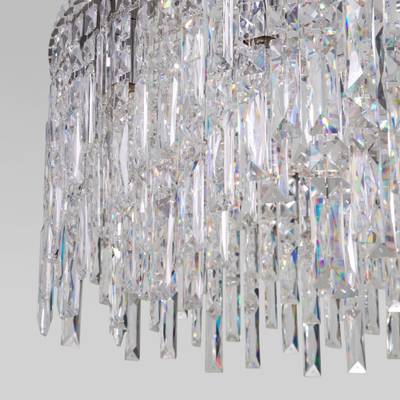 Умная подвесная люстра с прозрачным хрусталем 60160 хром