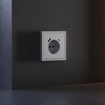 VLS001016 Накладка для розетки с заземлением и защитными шторками, с USB A+C, S70 (серый). (ТМ Maytoni)