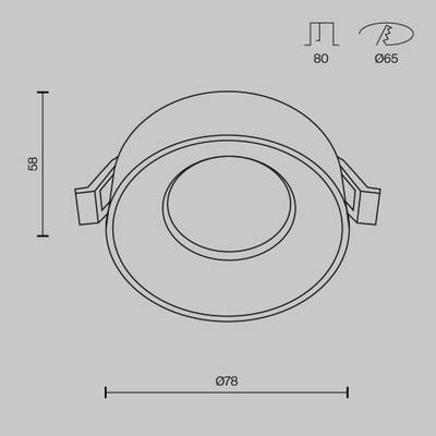 Встраиваемый светильник Pauline GU10х1, DL046-01W. TM Maytoni