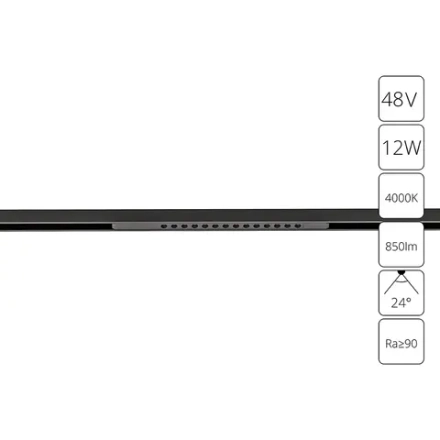 Магнитный трековый светильник Arte Lamp OPTIMA A7266PL-1BK, LED