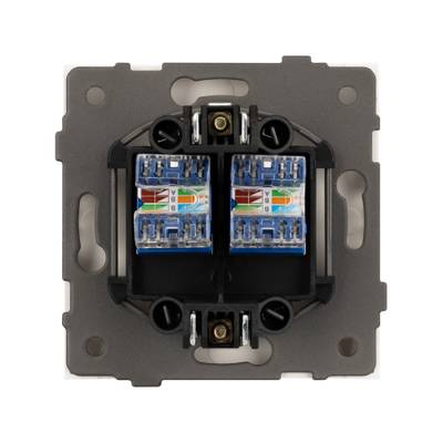 Механизм компьютерной розетки двойной SCT-TENDO-MPC2-PL-WH (RJ-45, CAT6) (Arlight, -)