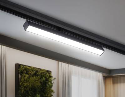 Светильник светодиодный трековый для шинопровода Magnetic GL4201 BK черный IP20 12W 4200K 48V 605*22*45