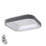 7769/56L AVRA LED SN Светильник металл/белый/серый LED 56Вт+14Вт 3000-6000K 500х500 IP43 пульт ДУ+подсветка SHARMEL