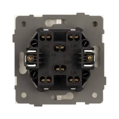 Механизм выключателя двухклавишный проходной SWT-TENDO-MKP2-SFPL-WH (230V, 10A) (Arlight, -)