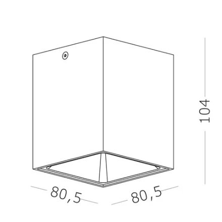 ST168.502.01 Светильник потолочный Белый GU10 1*50W IP20 L82,5xW82,5xH104 220V Без ламп