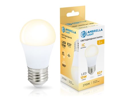 Лампа светодиодная 451303 LED G45 13W IC E27 2700K 175-265V