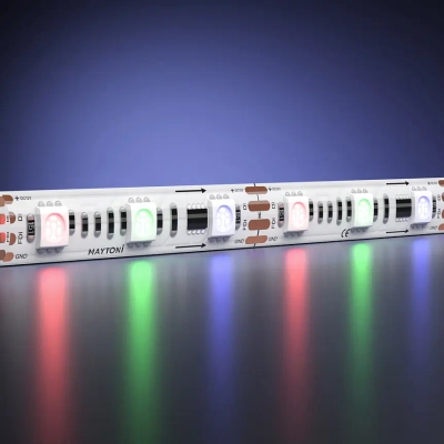 Светодиодная лента 12В 5050 14,4Вт/м 5м IP65 Адресная (SPI) Цветная (RGB) 201243. TM Maytoni