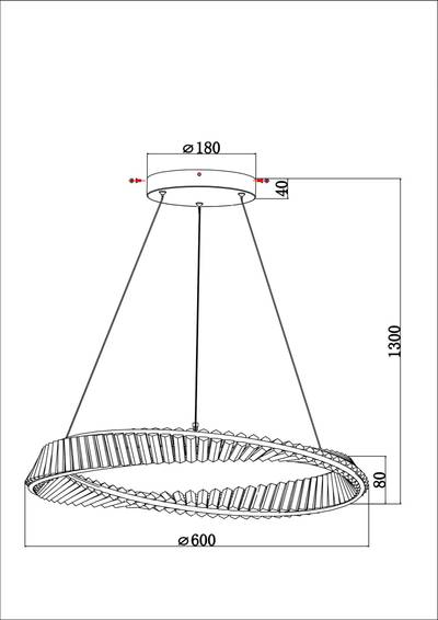 Подвесная люстра Divinare MILLIE 1136/17 SP-36, 1хLED