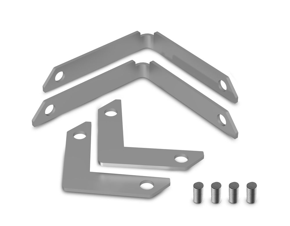 Комплект угловых соединителей для шинопровода в натяжной потолок Magnetic Standard 48V 20mm GL3615 AL серый 4шт Комплект угловых соединителей для шинопровода в натяжной потолок Magnetic Standard 48V 20mm GL3615 AL серый 4шт