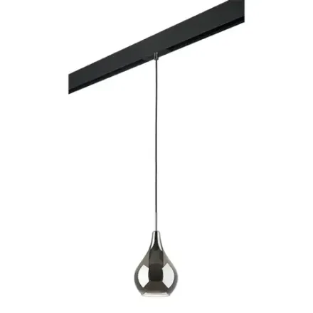 PRO803037 Светильник д/1-фазн трека PENTOLA 1х25W G9 ХРОМ/ДЫМЧАТЫЙ/ЧЕРНЫЙ (803037+595007) Lightstar