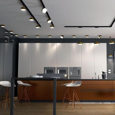 358760 PORT NT21 269 матовое золото Трехфазный трековый светодиодный светильник IP20 LED 24W 4000K 2100Лм 100-265V PROMETA